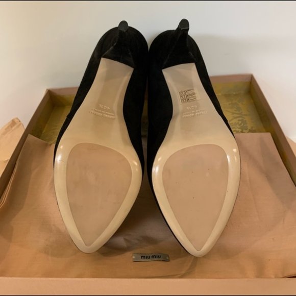 Miu Miu - Suede Platform Ankle Boots (Brand New) - Picture 5 of 8